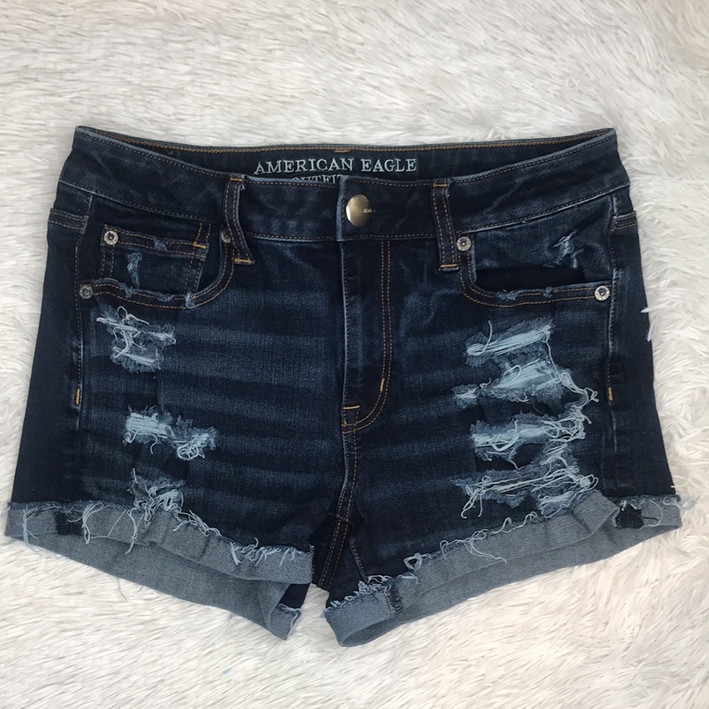 American Eagle 360 super stretch high rise shorts